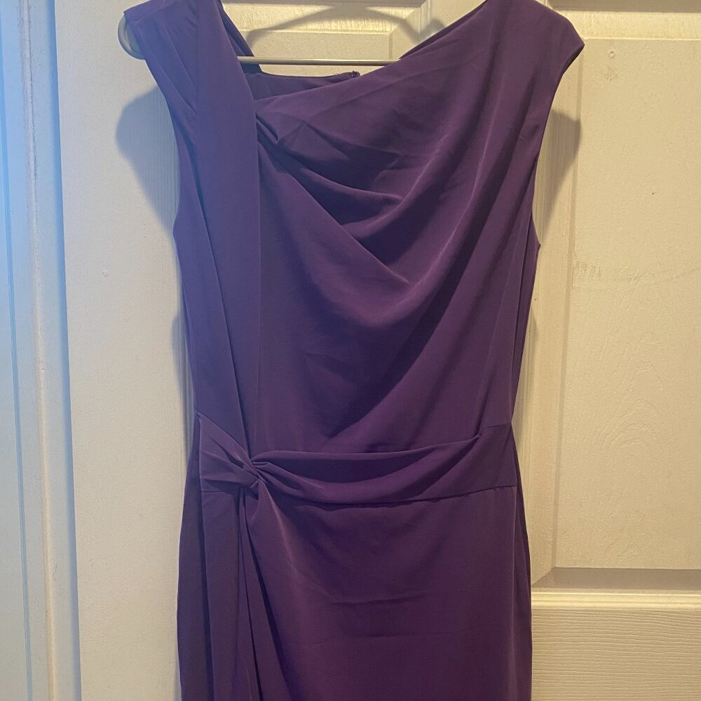 Eva Mendes NY & Co. Women's Purple Gathered Dress Size 4 #395